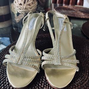 Blinged Gold Touch Ups Shoes